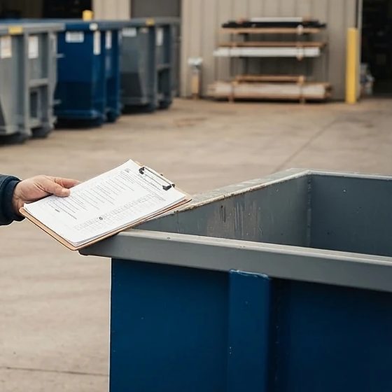 Lancaster Dumpster Services roll-off containers and trucks